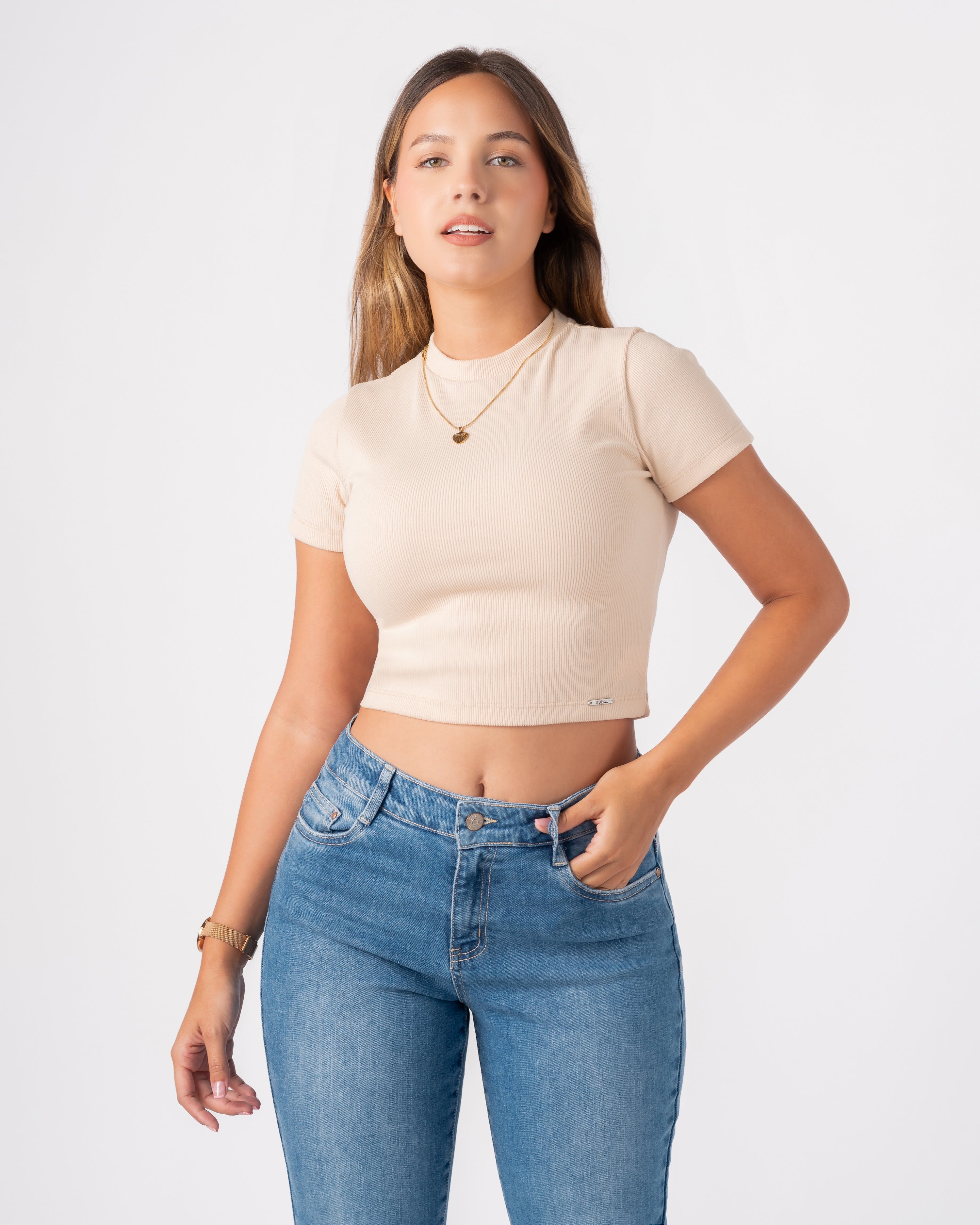 Polo Rib Chloe - Beige