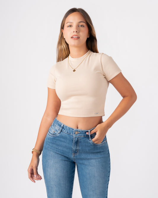 Polo Rib Chloe - Beige